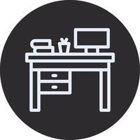 Cozy workspace Inverted Icon vector