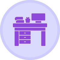 Cozy workspace Multicolor Circle Icon vector