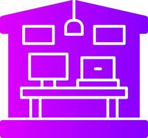 Home office setup Solid Multi Gradient Icon vector