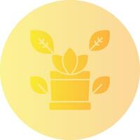 Desk plant Gradient Circle Icon vector