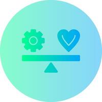 Work-life balance Gradient Circle Icon vector
