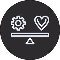 Work-life balance Inverted Icon vector