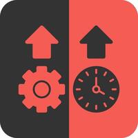 Productivity Red Inverse Icon vector