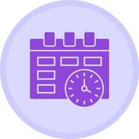 Deadline Multicolor Circle Icon vector