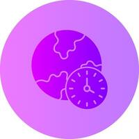 Time zone Gradient Circle Icon vector