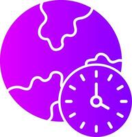 Time zone Solid Multi Gradient Icon vector