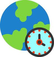 Time zone Flat Icon vector