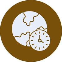 Time zone Glyph Circle Icon vector