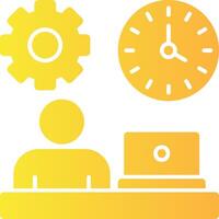 Flexibility Solid Multi Gradient Icon vector