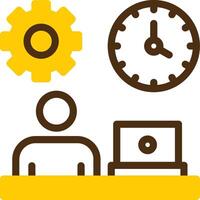Flexibility Yellow Lieanr Circle Icon vector