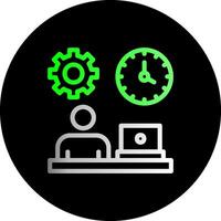 Flexibility Dual Gradient Circle Icon vector