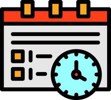 Work schedule Line Filled Icon vector