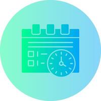 Work schedule Gradient Circle Icon vector