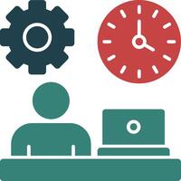 Flexibility Glyph Two Color Icon vector