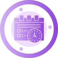 Work schedule Glyph Gradient Icon vector