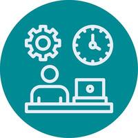 Flexibility Outline Circle Icon vector