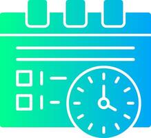 Work schedule Solid Multi Gradient Icon vector