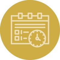 Work schedule Line Multi color Icon vector