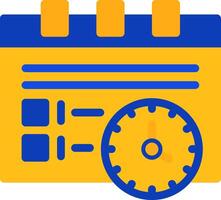 Work schedule Flat Two Color Icon vector