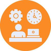 Flexibility Glyph Circle Icon vector