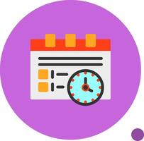 Work schedule Flat Shadow Icon vector
