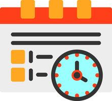 Work schedule Flat Icon vector
