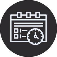 Work schedule Inverted Icon vector