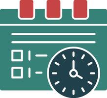 Work schedule Glyph Two Color Icon vector