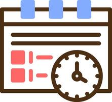 Work schedule Color Filled Icon vector