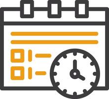 Work schedule Line Two Color Icon vector