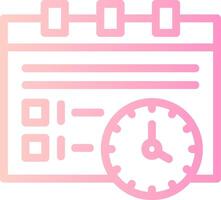 Work schedule Linear Gradient Icon vector
