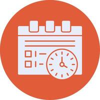 Work schedule Glyph Circle Icon vector