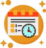 Work schedule Tailed Color Icon vector