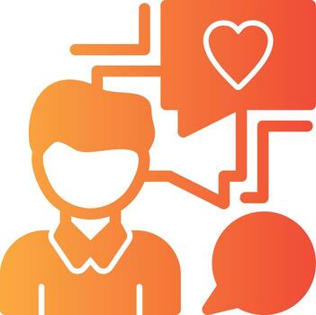 Feedback Solid Multi Gradient Icon vector