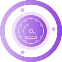 icono de gradiente de glifo de reloj vector