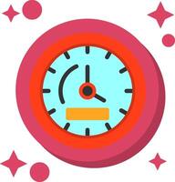 Clock Tailed Color Icon vector