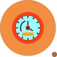 Clock Flat Shadow Icon vector