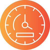 Clock Solid Multi Gradient Icon vector