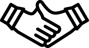 Virtual handshake Line Icon vector