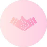 Virtual handshake Gradient Circle Icon vector
