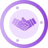 Virtual handshake Glyph Gradient Icon vector