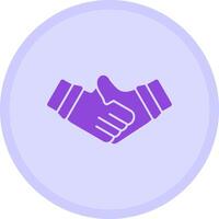 Virtual handshake Multicolor Circle Icon vector