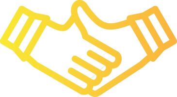 Virtual handshake Linear Gradient Icon vector