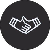 Virtual handshake Inverted Icon vector