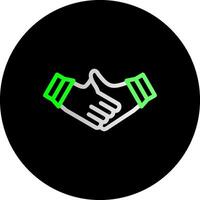 Virtual handshake Dual Gradient Circle Icon vector