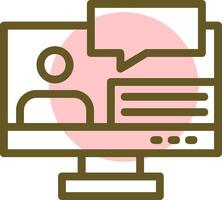 Online training Linear Circle Icon vector