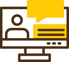 Online training Yellow Lieanr Circle Icon vector