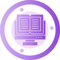 E-learning Glyph Gradient Icon vector