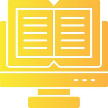 E-learning Solid Multi Gradient Icon vector