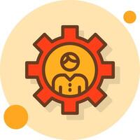 Remote manager Filled Shadow Circle Icon vector